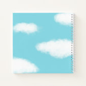 Notitieboek met Blauwe Lucht en Donzige Wolken (Achterkant)