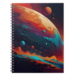 Notitieboek met Cosmic Planet Design - Ruimtekunst