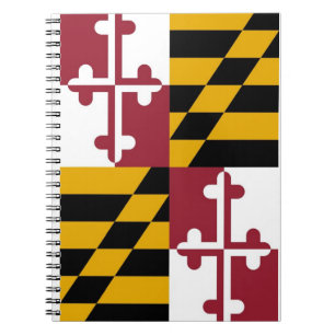Notitieboek met de vlag van de staat Maryland