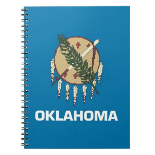 Notitieboek met de vlag van de staat Oklahoma