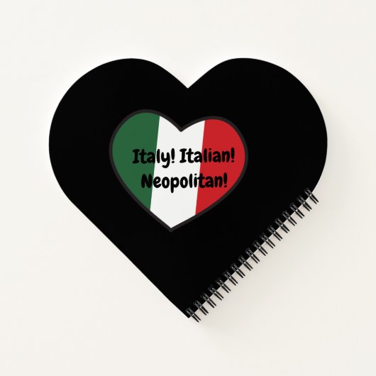 Notitieboek met hartvorm - Italiaans thema (Achterkant)