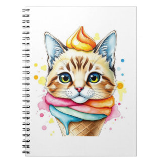 Notitieboek met ijs en kat