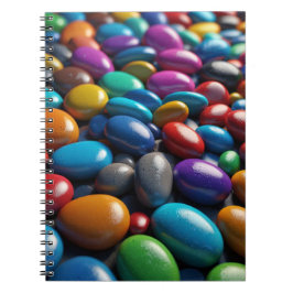 Notitieboek met kleurrijke levendige en kiezeldesi