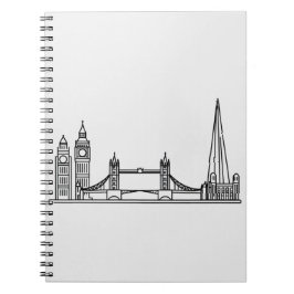 Notitieboek met London Landmark Sketch – Classic L