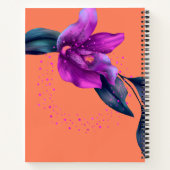 Notitieboek met Paars orchidee design op Sinaasapp (Achterkant)