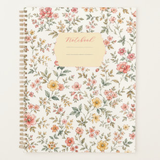 Notitieboek met pastelbloemenmotief
