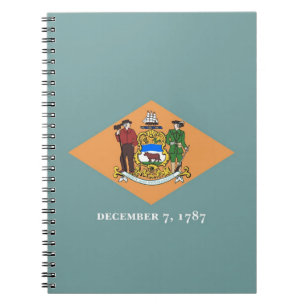 Notitieboek met vlag van de Delaware