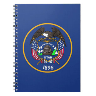 Notitieboek met vlag van de staat Utah