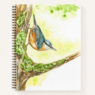 Notitieboek met Waterverf Nuthatch