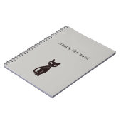 Notitieboek met zwarte kat, ver.2 (Linkerzijde)