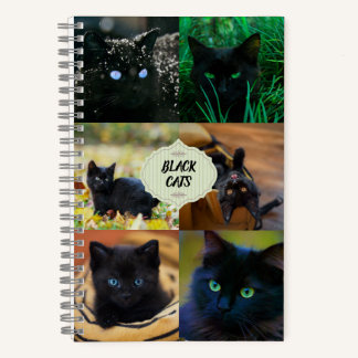 Notitieboek met zwarte katten