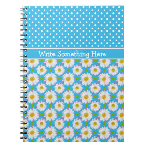 Notitieboek om te personaliseren: Polka's, Daisies