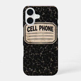 notitieboek ontwerp voor mobiele telefoon iPhone 16 hoesje