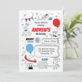 Notitieboek op papier - uitnodiging op feestdag (Staand voorkant)