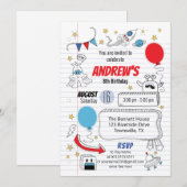 Notitieboek op papier - uitnodiging op feestdag (Voorkant / Achterkant)