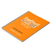 Notitieboek Oranje schoolpride Mascot (Linkerzijde)