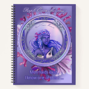Notitieboek Paarse Oceaan Mermaid