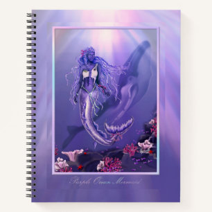 Notitieboek Paarse Oceaan Mermaid