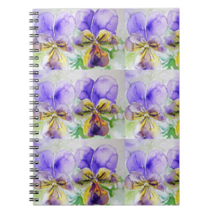 Notitieboek Paarse Viola Violet Floral Flowers