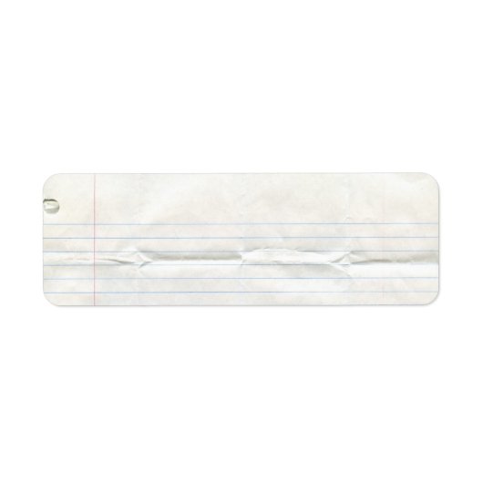 Notitieboek papier label (Voorkant)