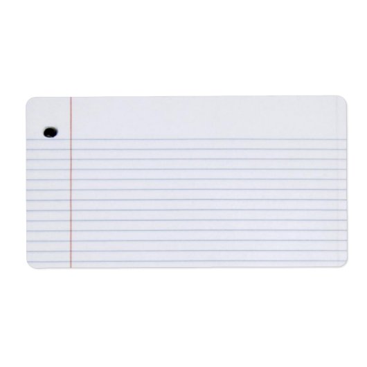 Notitieboek papier label (Voorkant)