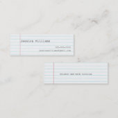 Notitieboek papier mini visitekaartje (Voorkant / Achterkant)