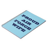 Notitieboek Proud Air Force Wife (Linkerzijde)