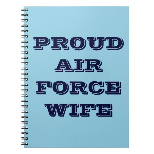 Notitieboek Proud Air Force Wife (Voorkant)