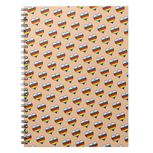 Notitieboek Rainbow Heart Pattern (Voorkant)
