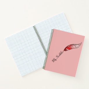 Notitieboek - Red Feather Pen