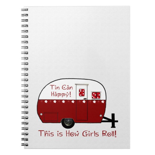 NOTITIEBOEK |  Rode Camper | Personaliseer het! (Voorkant)