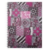 Notitieboek Roze patchwork (Voorkant)