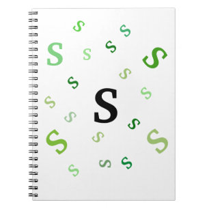 Notitieboek - Tumble Green Letters