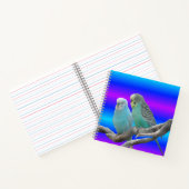 Notitieboek twee cute boedgerigar Birds (Binnen)