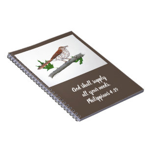 Notitieboek van bruine Thrasher