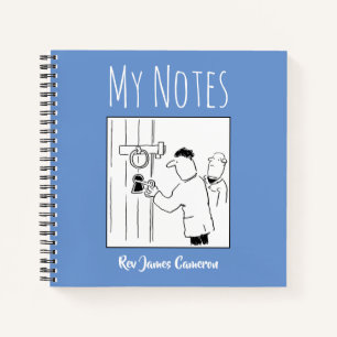 Notitieboek van de kerk met de naam van de eigenaa