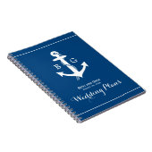 Notitieboek van de Nautical Anchor Monogram Weddin (Rechterzijde)