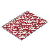 Notitieboek van de ontwerper met rood Abstract pat (Linkerzijde)