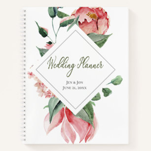 Notitieboek van de roze Magnolia Wedding Planner