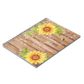 Notitieboek van de Rustic Yellow Sunflower Wedding (Linkerzijde)