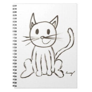 Notitieboek van geverfd Kat