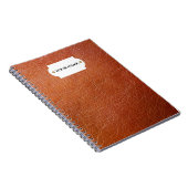 Notitieboek van kunstbruin leder (Rechterzijde)