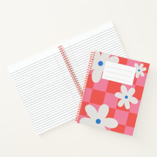 Notitieboek van rode Floral
