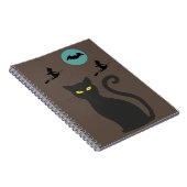 Notitieboek van zwarte kattenspiraal (Rechterzijde)