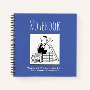 Notitieboek voor een bouwer met naam van de eigena