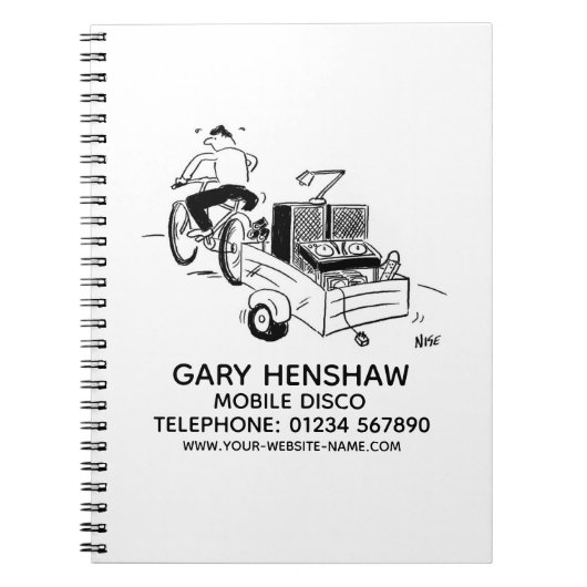 Notitieboek voor Mobile Disco Disk Jockey (Voorkant)