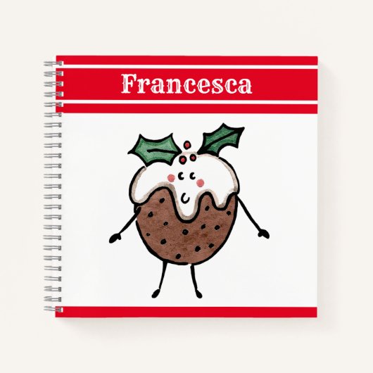Notitieboek voor persoonlijk gebruik met kerstcade (Voorkant)