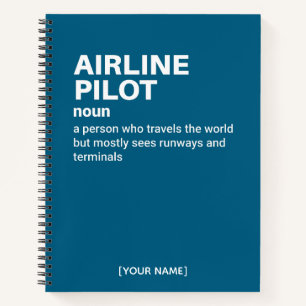 Notitieboek voor piloten – Funny Definition Design