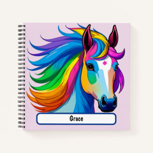 Notitieboek voor regenboogpaarden met aangepaste n