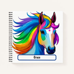 Notitieboek voor regenboogpaarden met aangepaste n